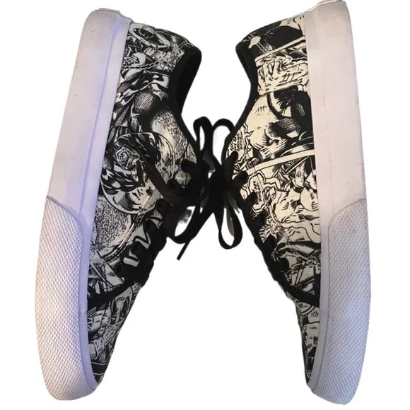 DC x Unisex Marvel Deadpool Manual Skater Shoes Men's Size 7.5 Women's size 9 - Picture 9 of 14